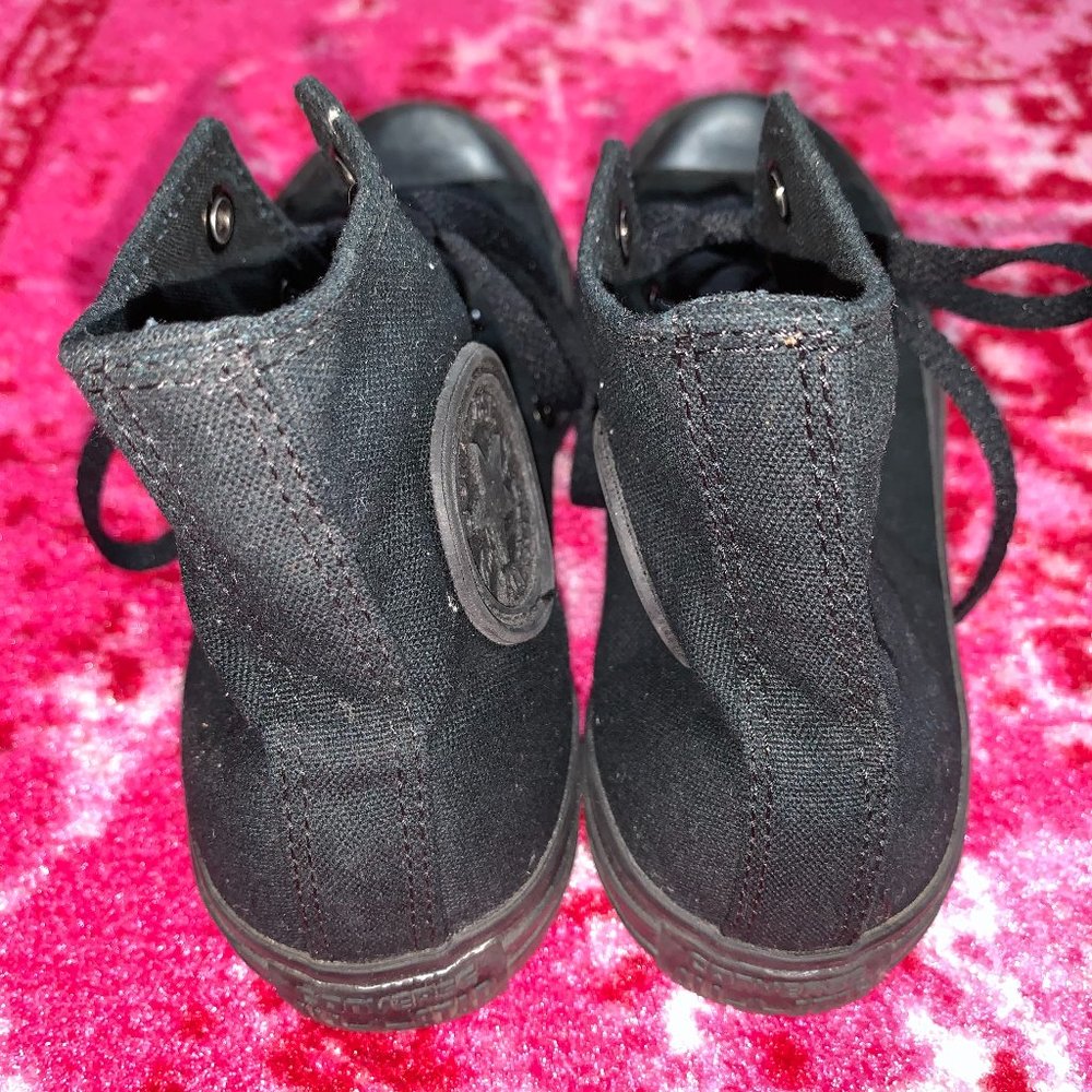 All Black Converse Chuck Taylor All Star High Tops - Picture 11 of 14